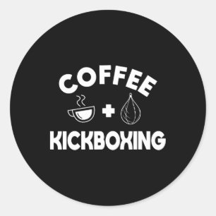コーヒー+キックボクシング キックボクサー 空手 ボクシング ファイター ラウンドシール