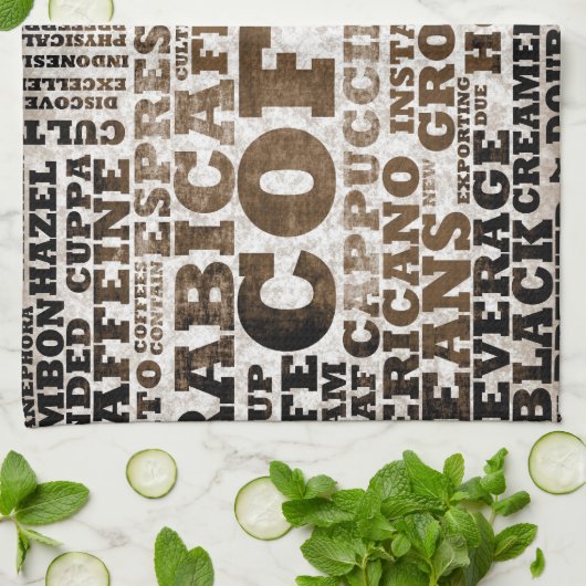 コーヒー キッチンタオル (折り畳み)