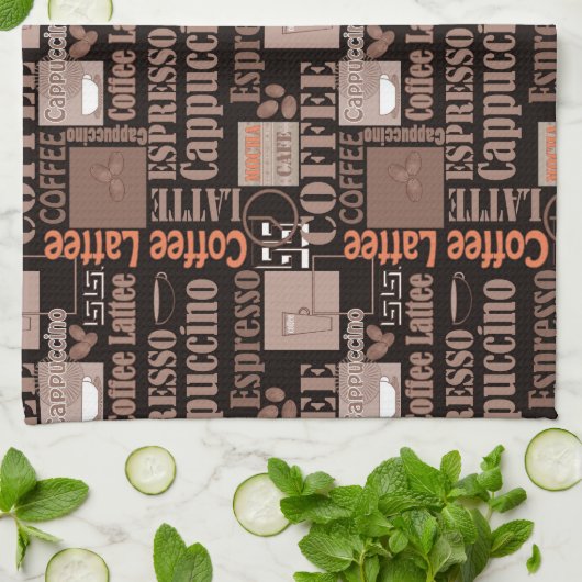 コーヒー キッチンタオル (折り畳み)