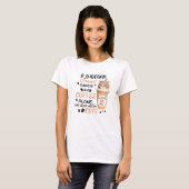 コーヒー&キャッツ – かわいいかわいいアート Tシャツ (正面フル)