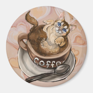 コーヒー·キャット マグネット