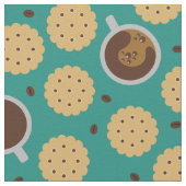 コーヒー&クッキー ファブリック (クローズアップ)