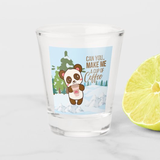 コーヒー，クリスマス ショットグラス (正面)