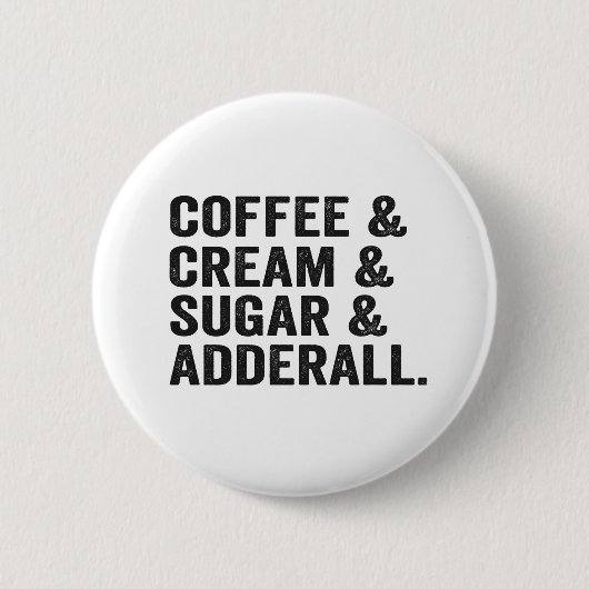 コーヒー&クリーム&シュガー&アドダーレファニーアドディギフト 缶バッジ (正面)