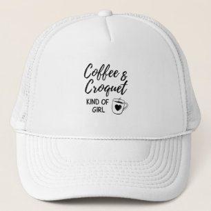 コーヒー&クロケーの女の子。 キャップ