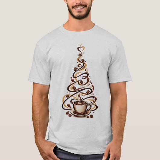 コーヒー グラフィックTシャツ コーヒー愛好家へのギフト Tシャツ (正面)
