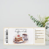 コーヒー&ケーキギフト証明書 招待状 (スタンド正面)