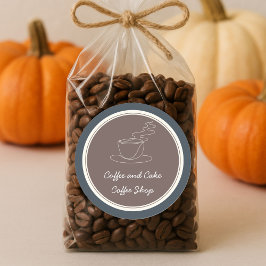 コーヒー&ケーキコーヒーショップ スクエアシール