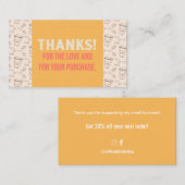 コーヒー&ケーキショップサンキューカード 名刺 (正面/裏面)