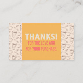 コーヒー&ケーキショップサンキューカード 名刺