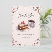 コーヒー&ケーキ誕生日サンキューカード サンキューカード (スタンド正面)