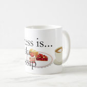 コーヒー、ケーキ、ゴシップ：幸福の瞬間 コーヒーマグカップ (正面右)