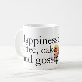 コーヒー、ケーキ、ゴシップ:幸福の瞬間 コーヒーマグカップ