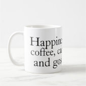 コーヒー、ケーキ、ゴシップ：幸福の瞬間 コーヒーマグカップ (左)