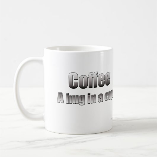 コーヒー-コップの抱擁 コーヒーマグカップ (左)