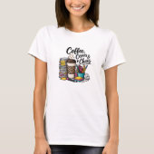 コーヒー、コピー、混乱 教師ユーモア Tシャツ (正面)