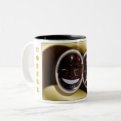 コーヒー/コーヒーなし悲しい幸せ ツートーンマグカップ (正面左)