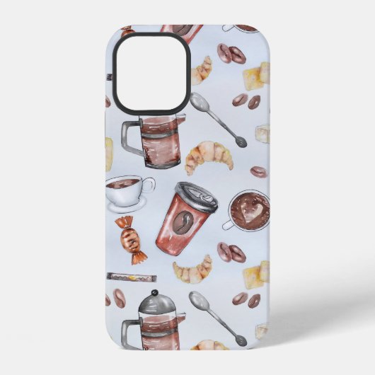 コーヒー コーヒーマニア カフェイン iPhoneケース (裏面)