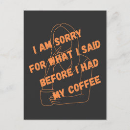 コーヒー、コーヒー好き、コー最高のヒー引用文 ポストカード