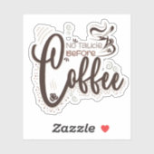 コーヒー、コーヒー愛好家の前にトーキーなし シール (シート)