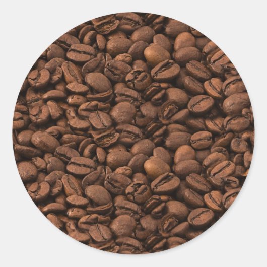 コーヒー，コーヒー豆，アラビカコーヒー，ブラックコーヒー ラウンドシール (正面)