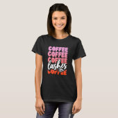 コーヒー コーヒー まつ毛 女子 Tシャツ (正面フル)