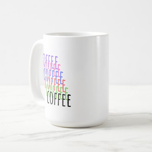 コーヒー，コーヒー，コーヒー，コーヒー，コーヒー コーヒーマグカップ (正面左)