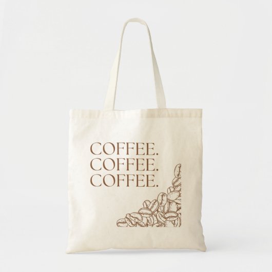 コーヒー コーヒー コーヒー トートバッグ (正面)