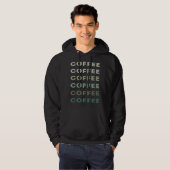 コーヒー コーヒー コーヒー 文字 かわいい コーヒー パーカ (正面フル)