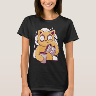 コーヒー コーヒー 眠れる 猫 3 Tシャツ