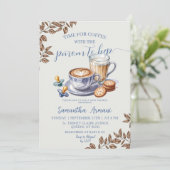 コーヒー シノワズリー ベイビー シャワー コーヒー パーティー 招待状 (スタンド正面)