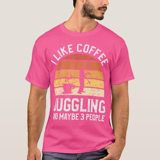 コーヒー ジャグリングと3人のジャグラーが好き Tシャツ (正面)
