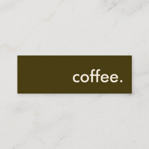 コーヒー。 スキニー名刺