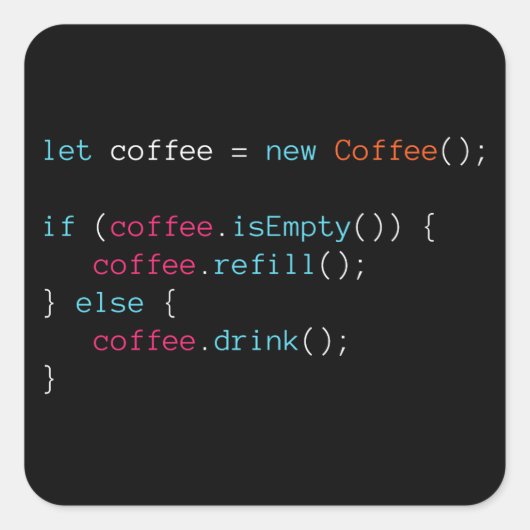 コーヒー スクエアシール (正面)