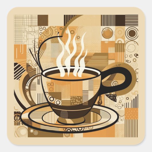 コーヒー スクエアシール (正面)