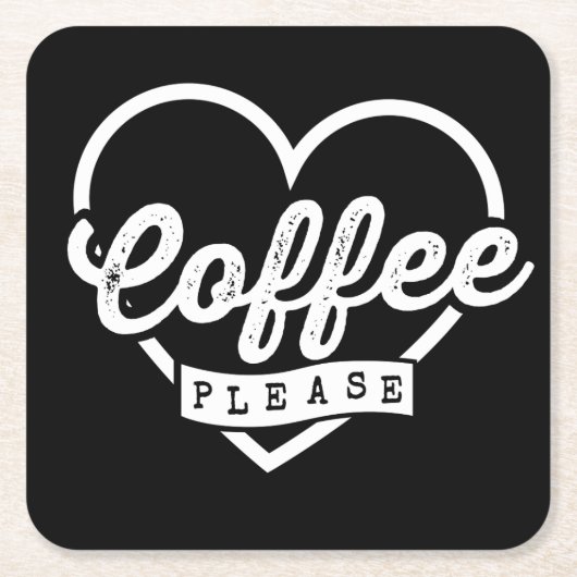 コーヒー スクエアペーパーコースター (正面)