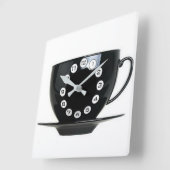 コーヒー スクエア壁時計 (傾斜)