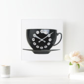 コーヒー スクエア壁時計 (ホーム)