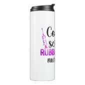 コーヒー、スクラブ、ゴム手袋 – ナースライフ引用文 タンブラー (回転左)