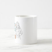 「コーヒー、スクラブ、救と生活 – ナースライフマグ コーヒーマグカップ (中央)