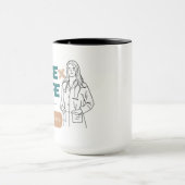 「コーヒー、スクラブ、救と生活 – ナースライフマグ マグカップ (中央)