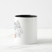 「コーヒー、スクラブ、救と生活 – ナースライフマグ マグカップ (中央)