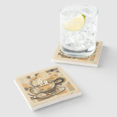 コーヒー ストーンコースター (横)