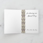 コーヒー&セージイカットジグザグパターン サンキューカード (内部)