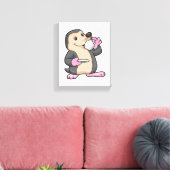 コーヒー&ソーサー入りモグラ キャンバスプリント (インサイチュ (リビング))