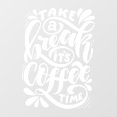 コーヒー・タイム、喫茶店  ウィンドウサイン (シート)