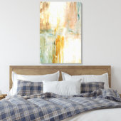 「コーヒー」ターコイズとブラウン抽象芸術アート絵画ズ キャンバスプリント (インサイチュ (寝室))