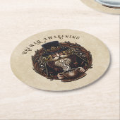 コーヒー/チョコレートウィザード ラウンドペーパーコースター (アングル)