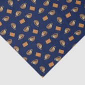 コーヒー&チョコレートビスケットパターンネイビーブルーフード 薄葉紙 (詳細)