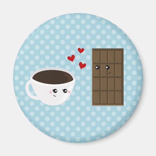 コーヒー&チョコレートラブ マグネット (正面)